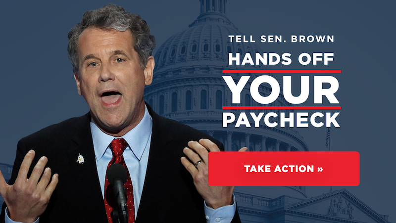 New Ad: Hands Off Our Paychecks, Sherrod Brown - NRSC